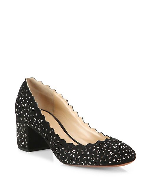 Chloé - Scalloped Embellished Pumps