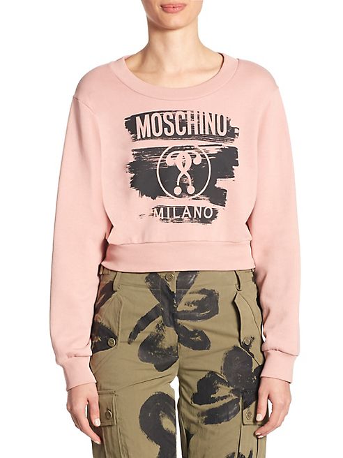 Moschino - Cropped Logo Sweatshirt