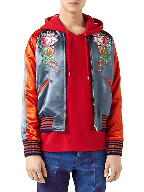 Gucci - Acetate Bomber Jacket with Appliqués