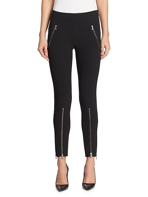 Moschino - Jersey Cropped Zip Pants