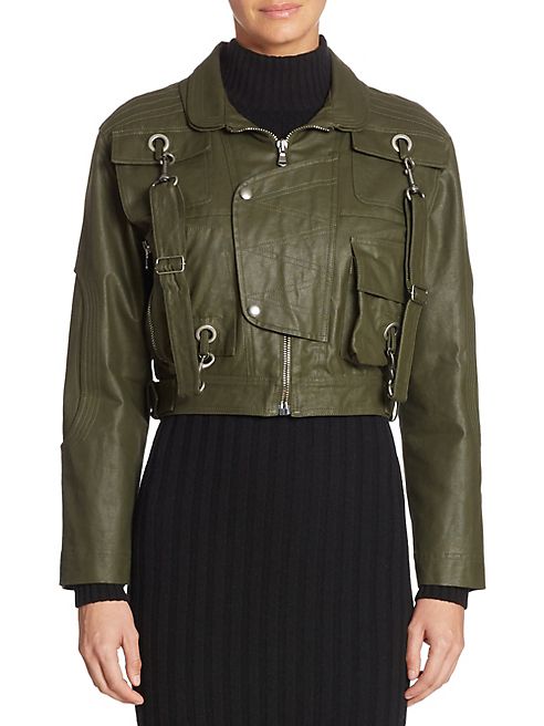 Moschino - Cropped Military Jacket