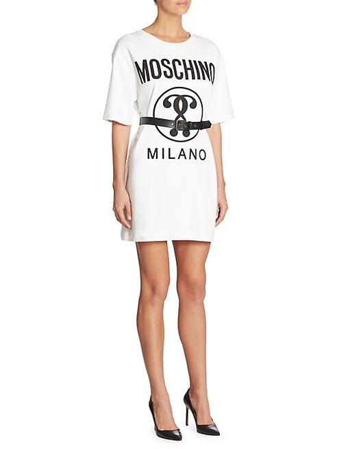 Moschino - Belted Logo Dress