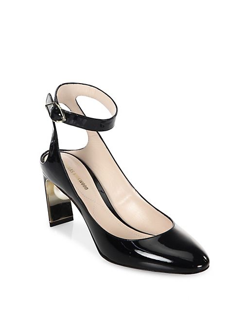 Nicholas Kirkwood - Lola Pearl Patent Leather Ankle Strap Pumps