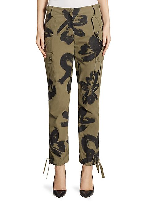 Moschino - Cotton Floral Cargo Pants