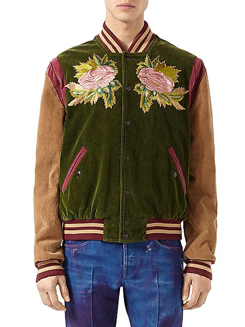 Gucci - Washed Velvet Corduroy Bomber Jacket