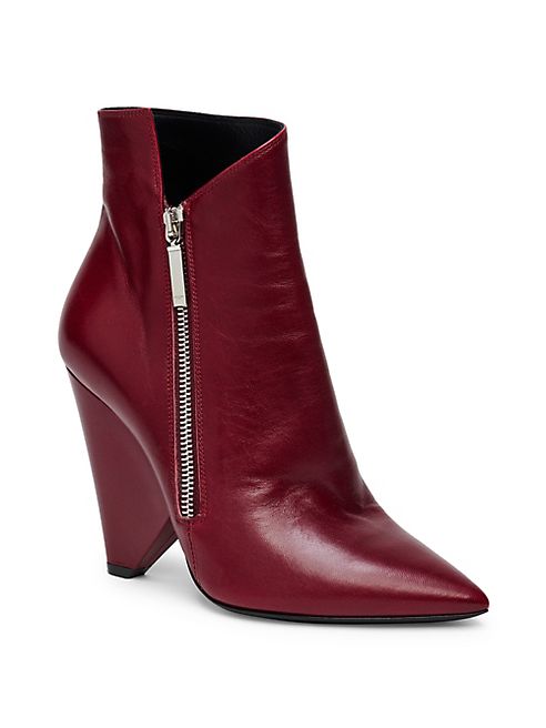 Saint Laurent - Niki Leather Point Toe Booties