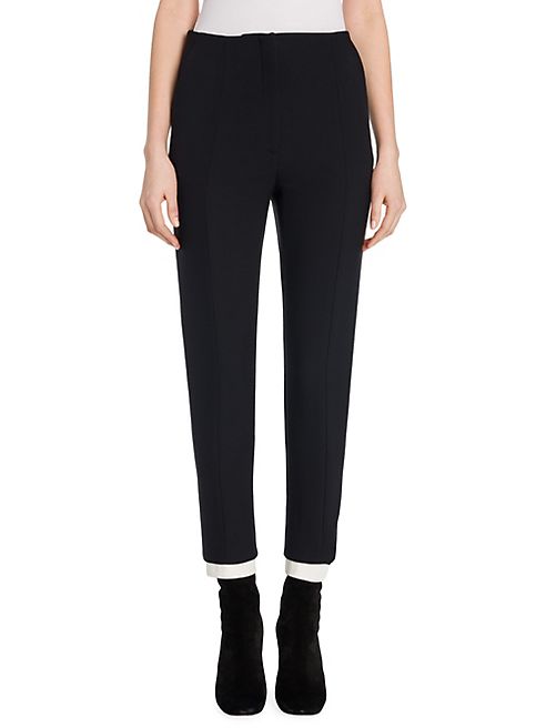 Alexander McQueen - High-Waist Wool & Silk Pants