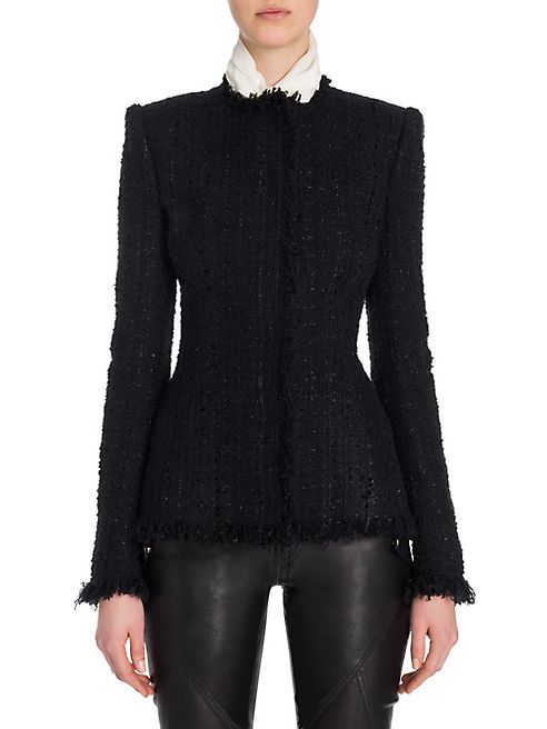 Alexander McQueen - Frayed Tweed Jacket