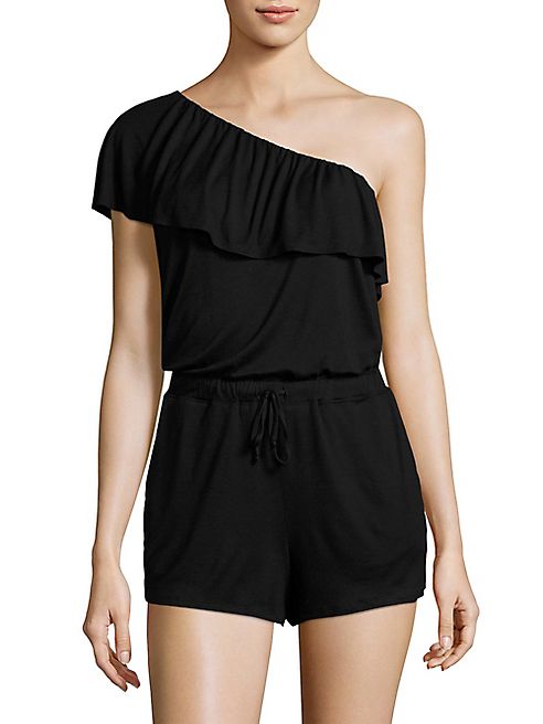 Ella Moss - Ruffled One-Shoulder Romper