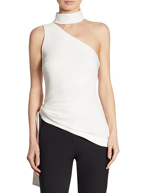 Cinq à Sept - Leah One-Shoulder Choker Top