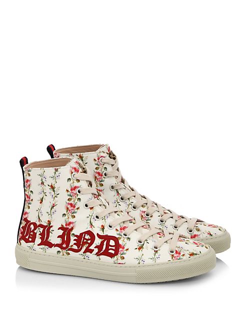 Gucci - Major Romantic-Print High-Top Sneakers