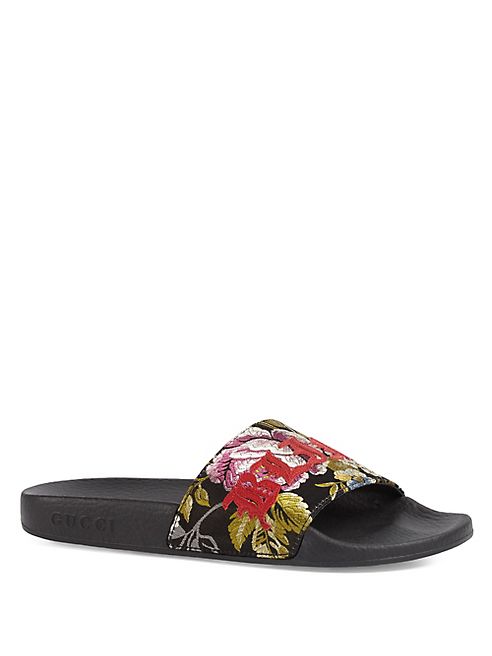 Gucci - Pursuit Romantic Floral Jacquard Slides