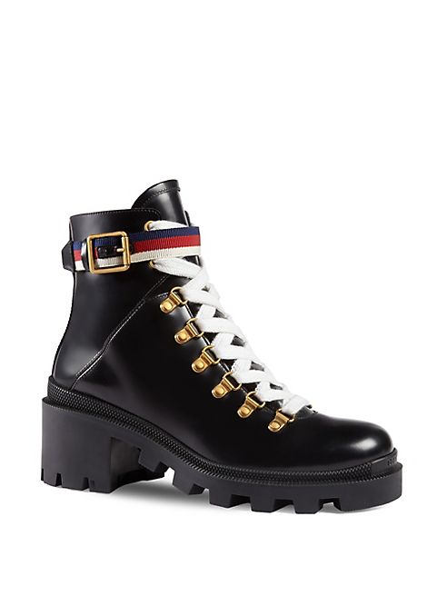 Gucci - Magnum Leather Moto Boots