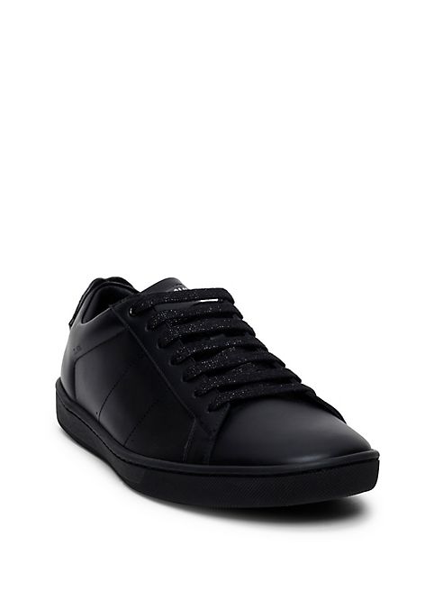 Saint Laurent - Court Classic Lip Snakeskin & Leather Sneakers