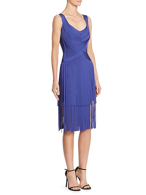 Herve Leger - Fringe Knit Dress