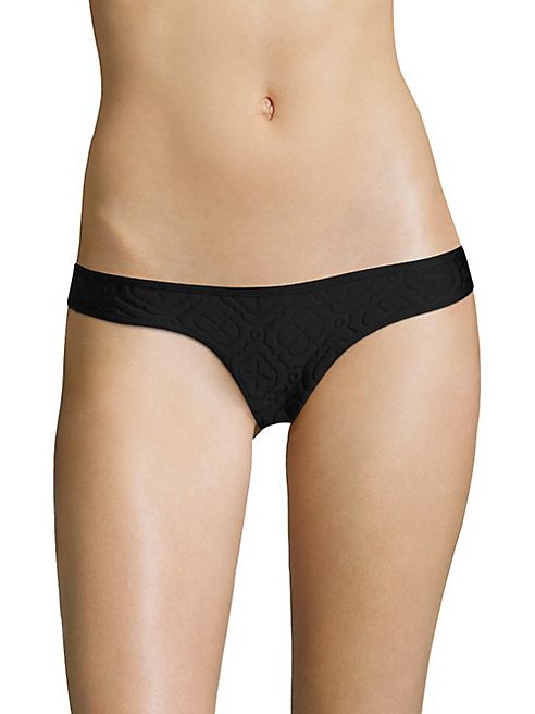 Duskii - Ochre Embossed Hipster Bikini Bottom