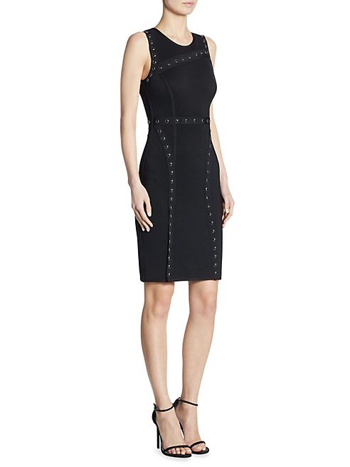 Herve Leger - Snap-Detail Sheath Dress