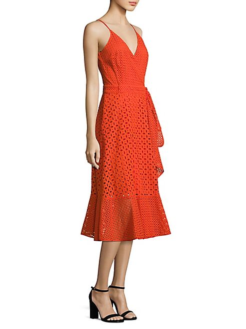 Trina Turk - Eyelet Cotton Wrap Dress