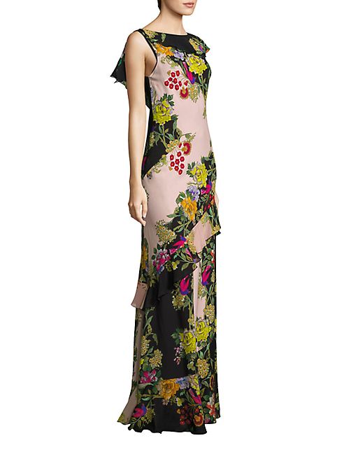 Etro - Floral V-Back Gown