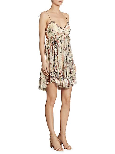 Zimmermann - Jasper Ruffled Floral-Print Silk Dress