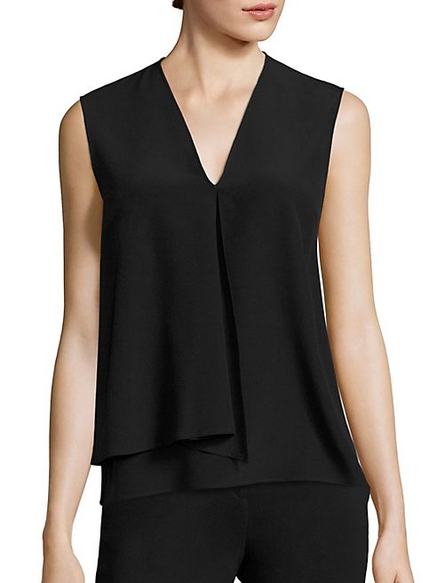 Etro - Sleeveless Silk V-Neck Blouse