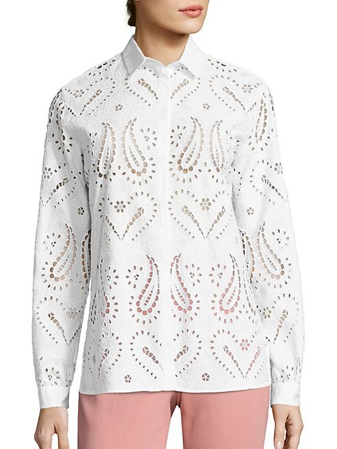 Etro - Eyelet Button-Down Blouse