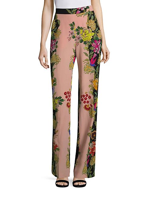 Etro - Largo Floral-Print Silk Wide-Leg Pants