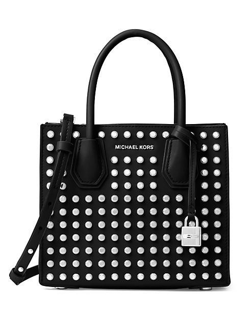 MICHAEL MICHAEL KORS - Mercer Stud & Grommet Leather Satchel