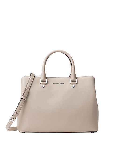 MICHAEL MICHAEL KORS - Savannah Large Saffiano Leather Satchel