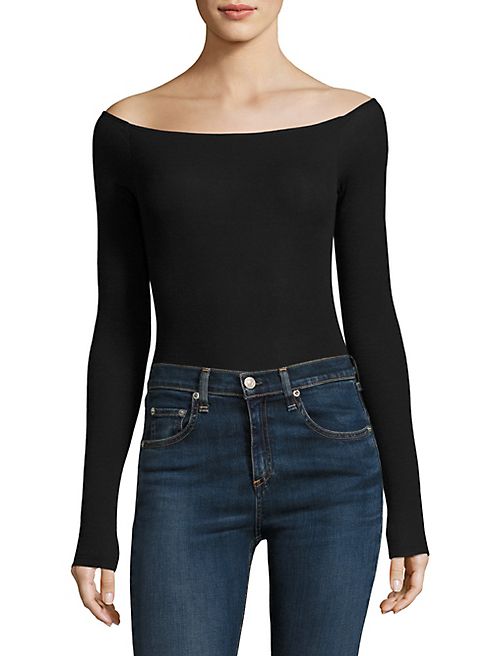 ATM Anthony Thomas Melillo - Off-the-Shoulder Nutmeg Bodysuit