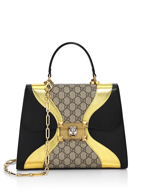 Gucci - Iside GG Supreme & Leather Top Handle Bag