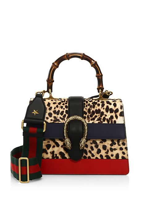 Gucci - Dionysus Leopard-Print Calf Hair Top Handle Bag