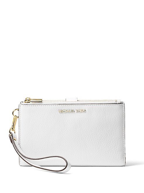 MICHAEL MICHAEL KORS - Double Zip Leather Wristlet