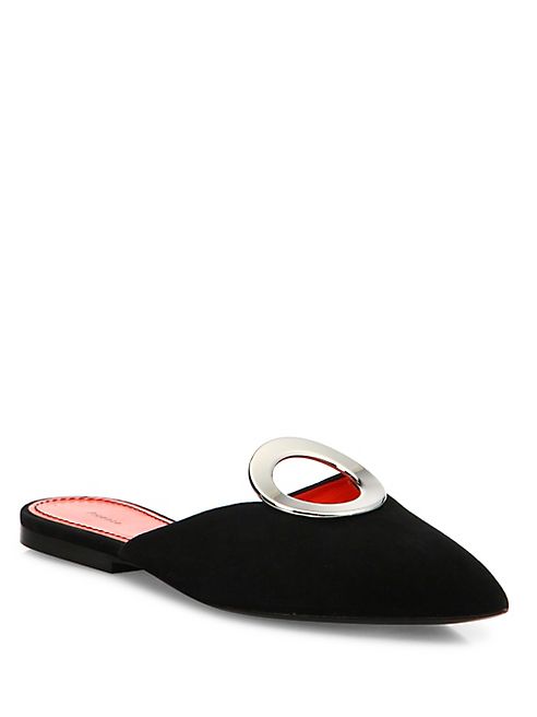 Proenza Schouler - Metal Grommet Suede Slides