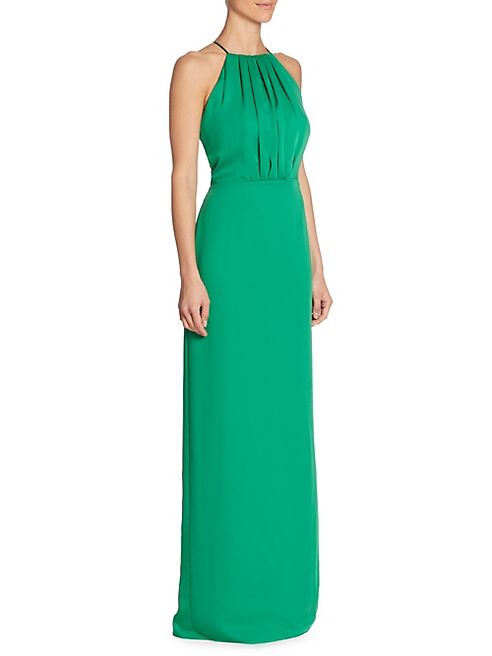 Halston Heritage - Viridian Flounce Back Gown