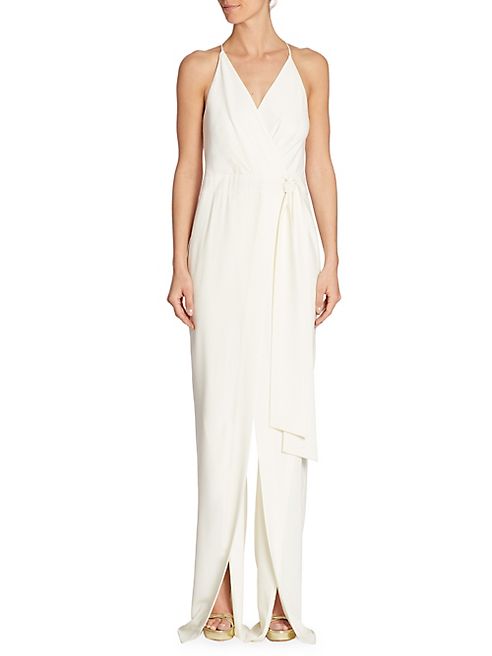 Halston Heritage - Faux Wrap Jumpsuit