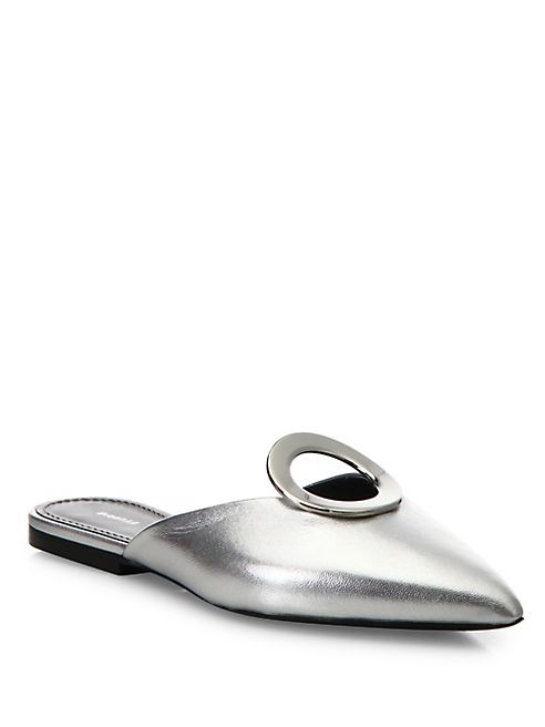 Proenza Schouler - Metal Grommet Leather Slides