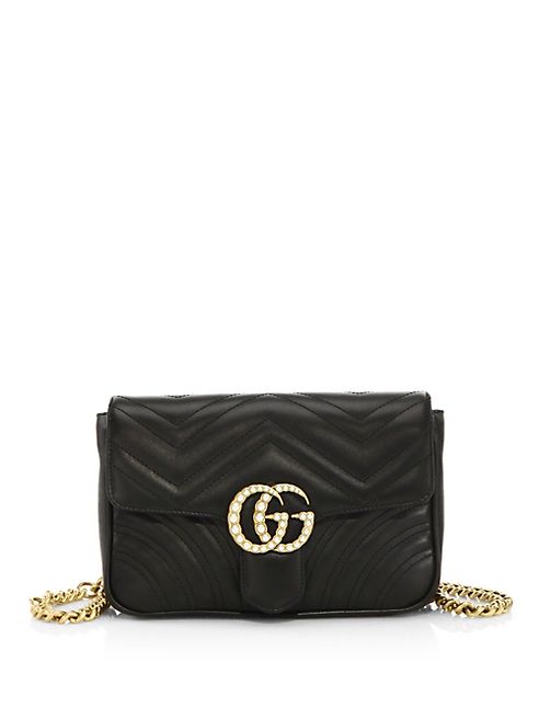 Gucci - GG Marmont Quilted Leather Chain Belt Bag