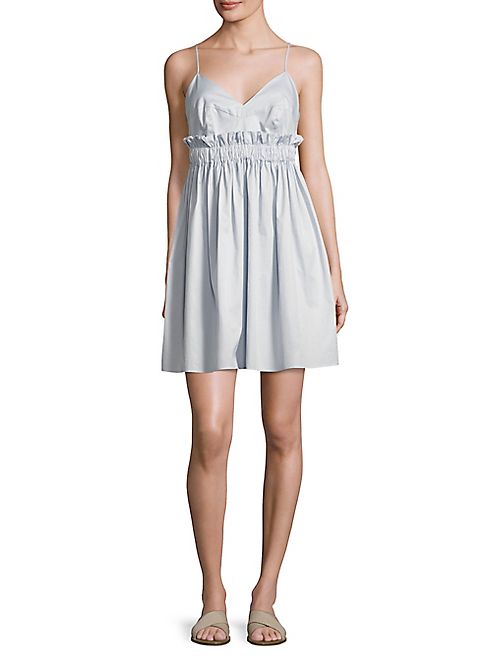 KENDALL + KYLIE - Ruffled Cotton A-Line Dress