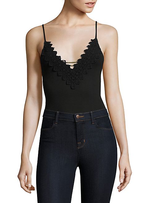 Free People - Gia Lace V-Neck Bodysuit