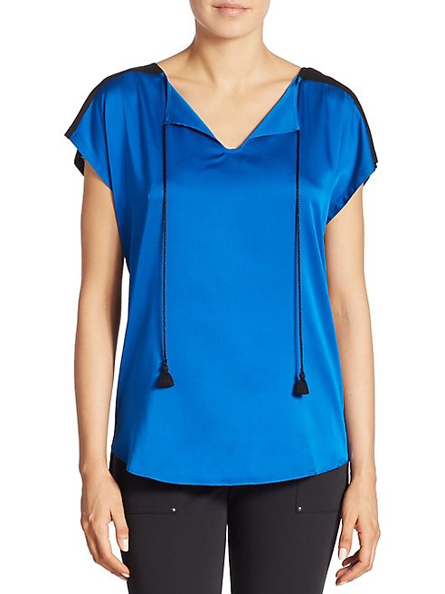 St. John - Tassel Silk Top