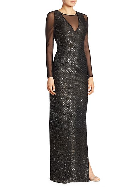 St. John - Sequin Illusion Gown