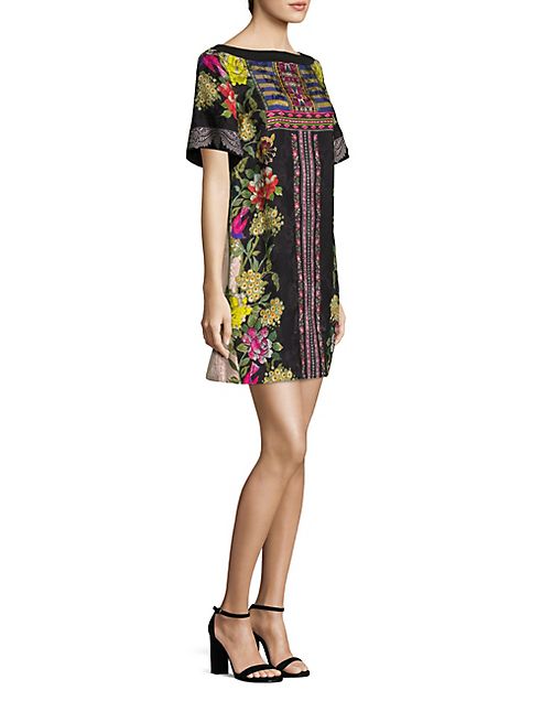 Etro - Maze-Print Silk Floral Dress