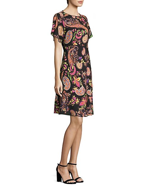 Etro - Paisley-Print Wool Flared Dress