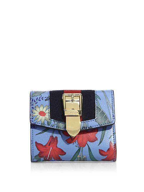 Gucci - Sylvie Flora-Print Leather Wallet