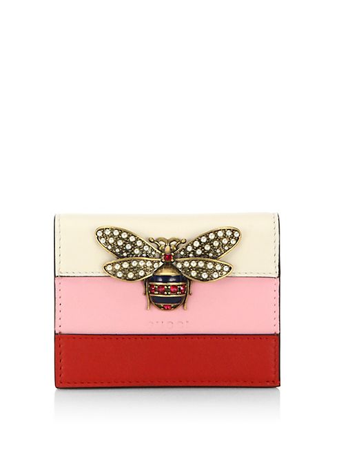 Gucci - Queen Margaret Colorblock Leather Card Case