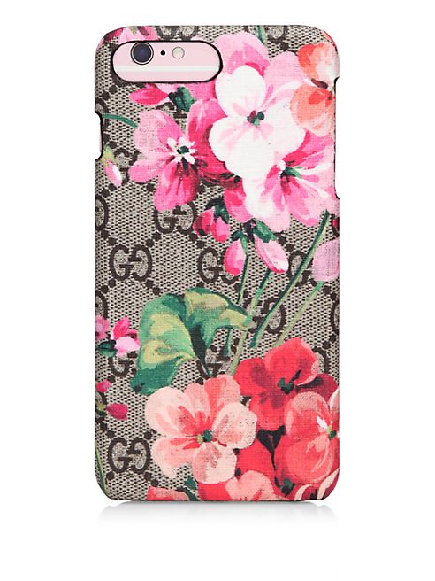 Gucci - Blooms-Print GG Supreme Canvas iPhone 7 Plus Case