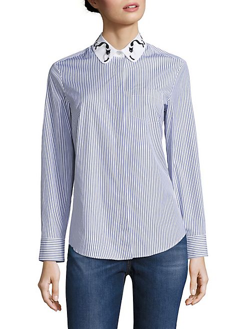 Weekend Max Mara - Striped Cat Collar Shirt