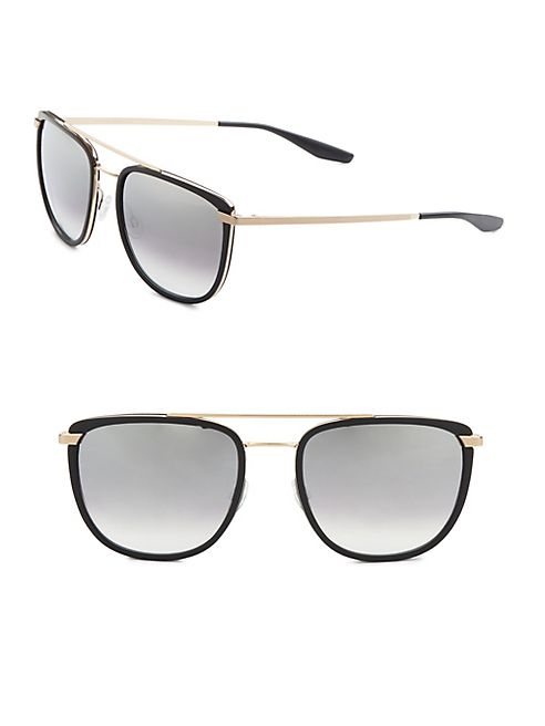 Barton Perreira - 56MM Double Bridge Square Sunglasses