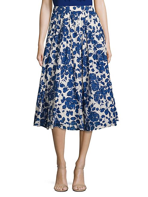 Weekend Max Mara - Fedora Floral-Print Cotton Skirt